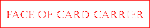 face of card Carrier